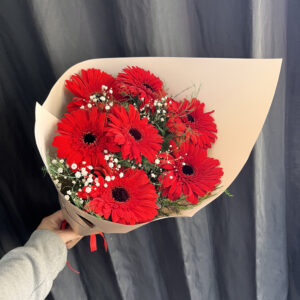 Tutku Kırmızısı Gerbera Buketi - Antalya Çiçek Eva Özel Tasarım